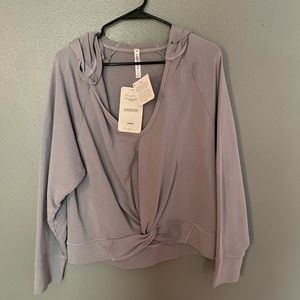 Light grey fabletics twist hoodie